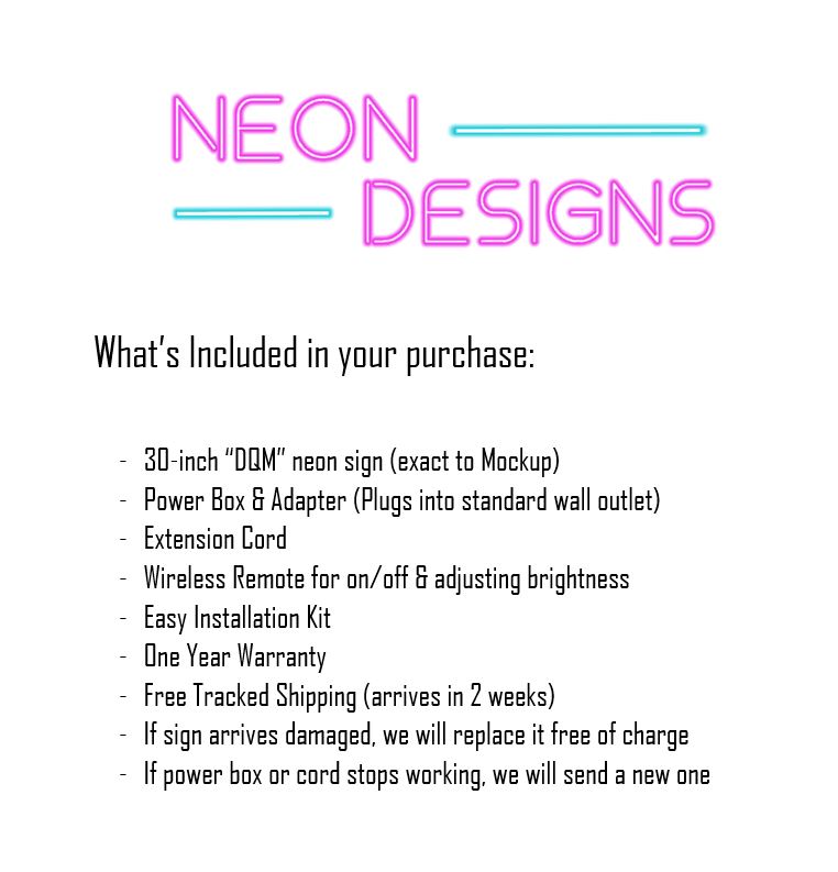 DQM - Premium Neon Artwork