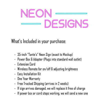 Tante's - Premium Neon Artwork