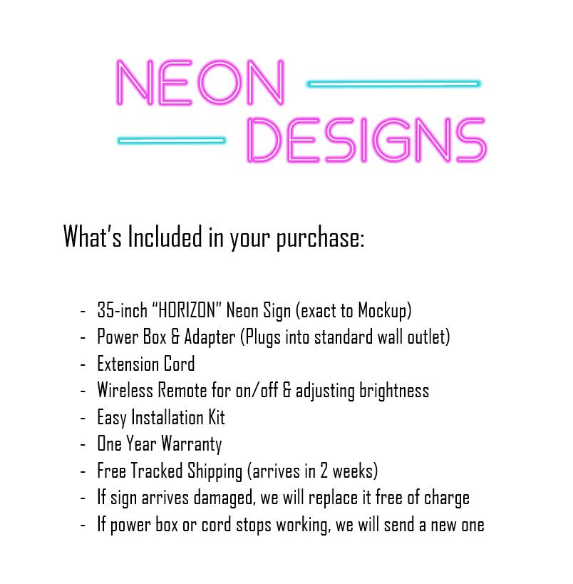 HORIZON - Premium Neon Artwork