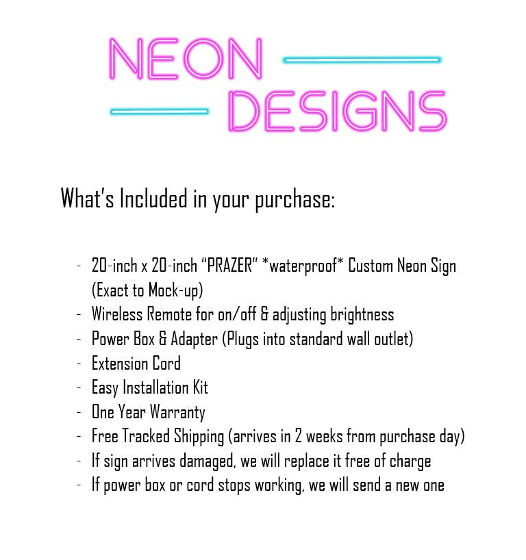 PRAZER - Premium Neon Artwork