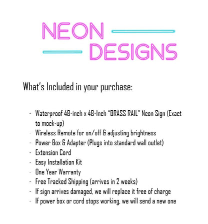 BRASS RAIL -  Premium Neon Artwork