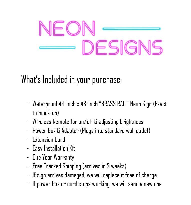 BRASS RAIL -  Premium Neon Artwork