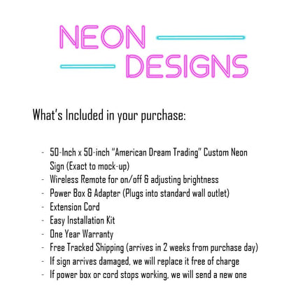 American Dream Trading - Premium Neon Artwork