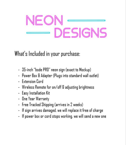 bode PRO - Premium Neon Artwork