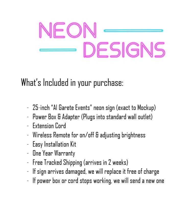 Al Garete Events - Premium Neon Artwork