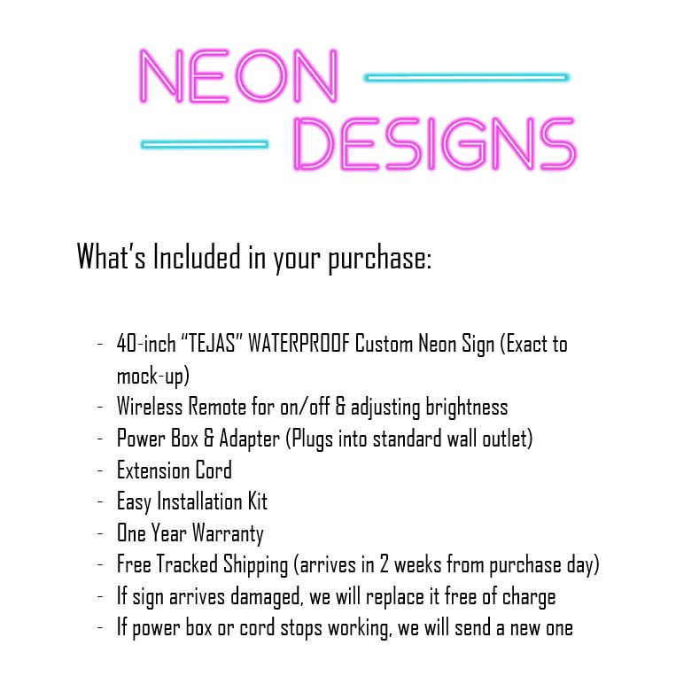 TEJAS - Premium Neon Artwork