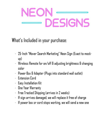 Mover Search Marketing - Premium Neon Artwork