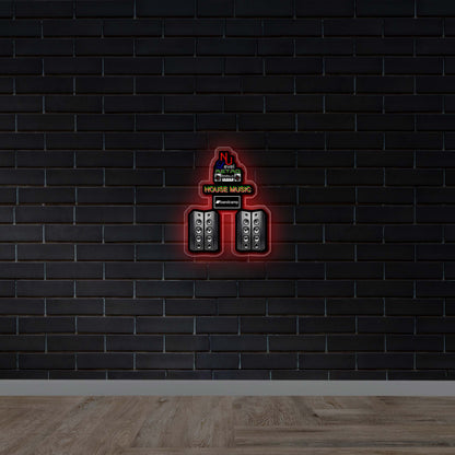 House Music - Premium Neon Artwork