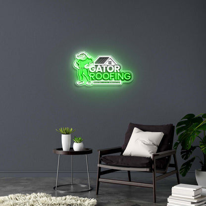 GATOR ROOFING - Premium Neon Artwork