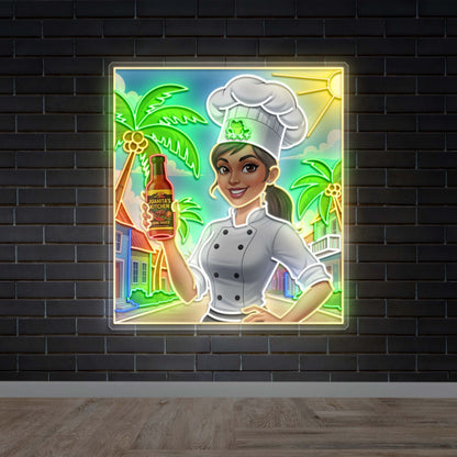 Juanita's Kitchen Jerk Sauce - Premium Neon Artwork