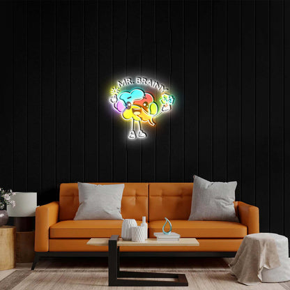MR. BRAINY version 2 - Premium Neon Artwork