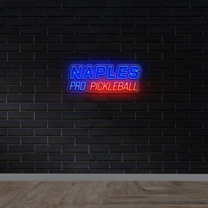 NAPLES PRO PICKLEBALL | TEXT ONLY - Premium Neon Artwork