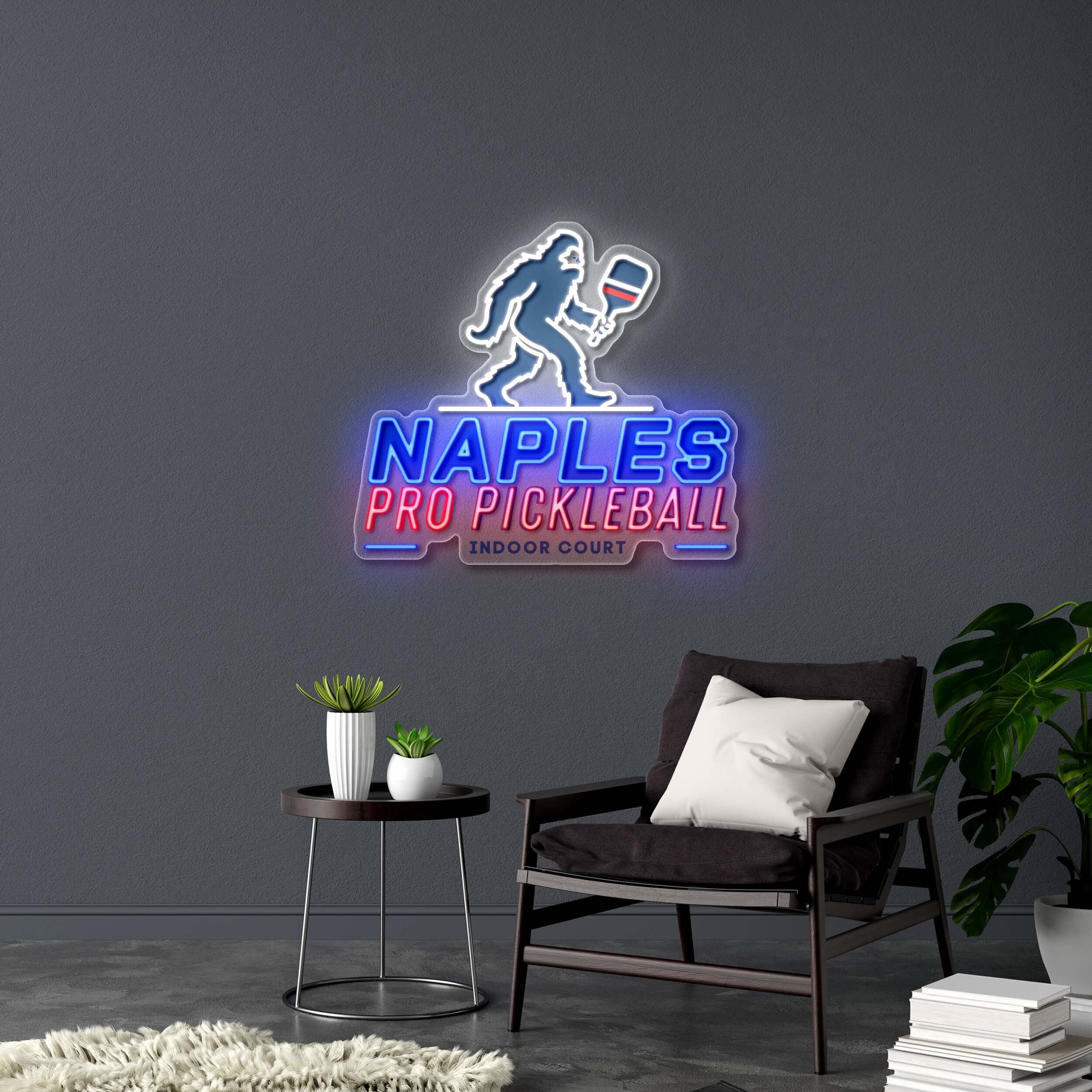 NAPLES PRO PICKLEBALL - Premium Neon Artwork