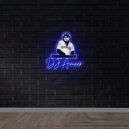 DJ Ameer - Premium Neon Artwork