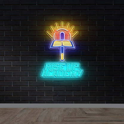 Rise Up Academy - Premium Neon Artwork