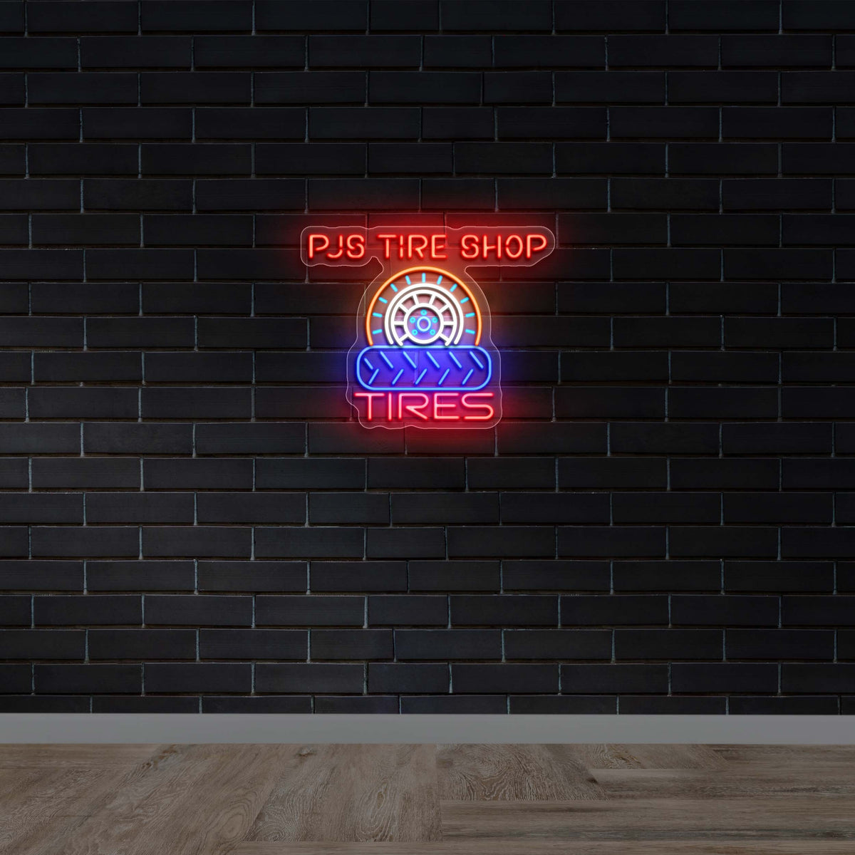 PJS Tire Shop - Premium Neon Artwork