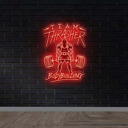 Team Thrasher Bodybuilding - Premium Neon Artwork