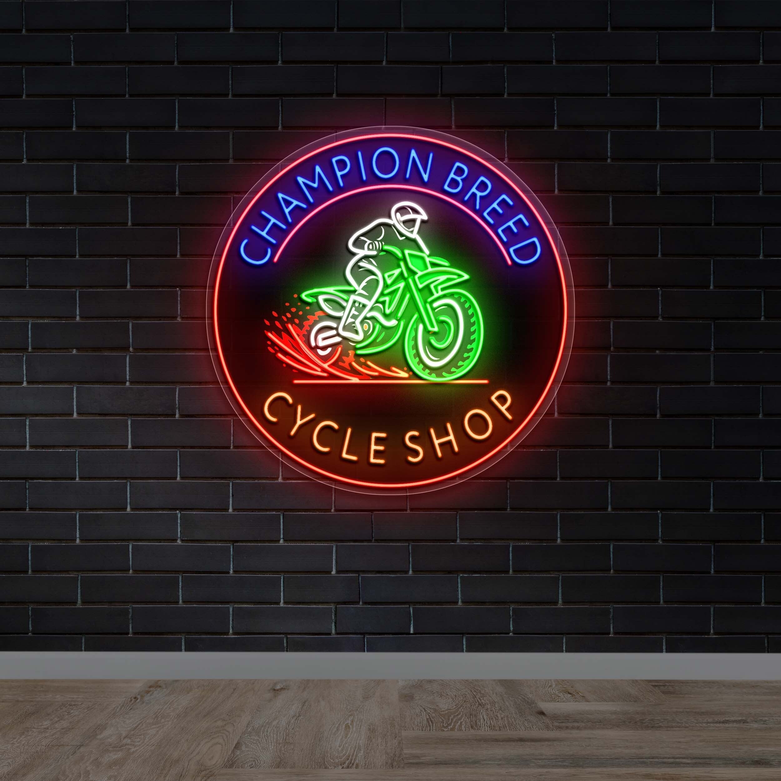 CHAMPION BREED CYCLE SHOP - Premium Neon Artwork