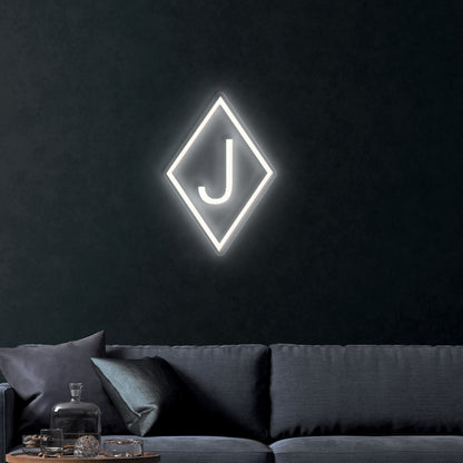 Diamond with a J – Premium Neon Artwork