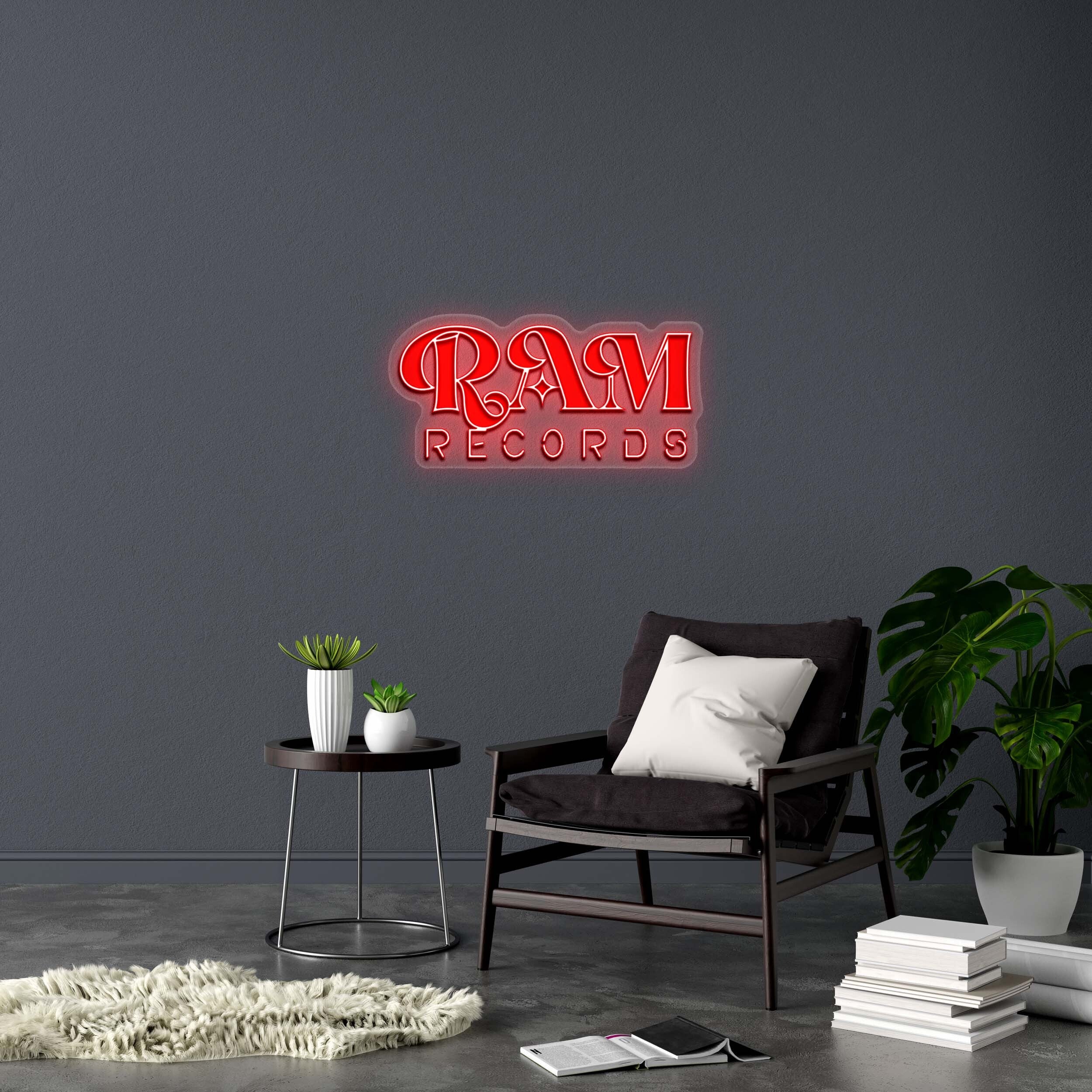 RAM RECORDS - Premium Neon Artwork