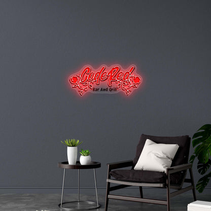 Code Red Bar & Grill - Premium Neon Artwork