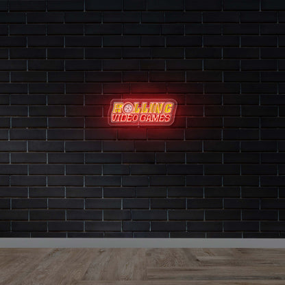 ROLLING VIDEO GAMES -  Premium Neon Artwork