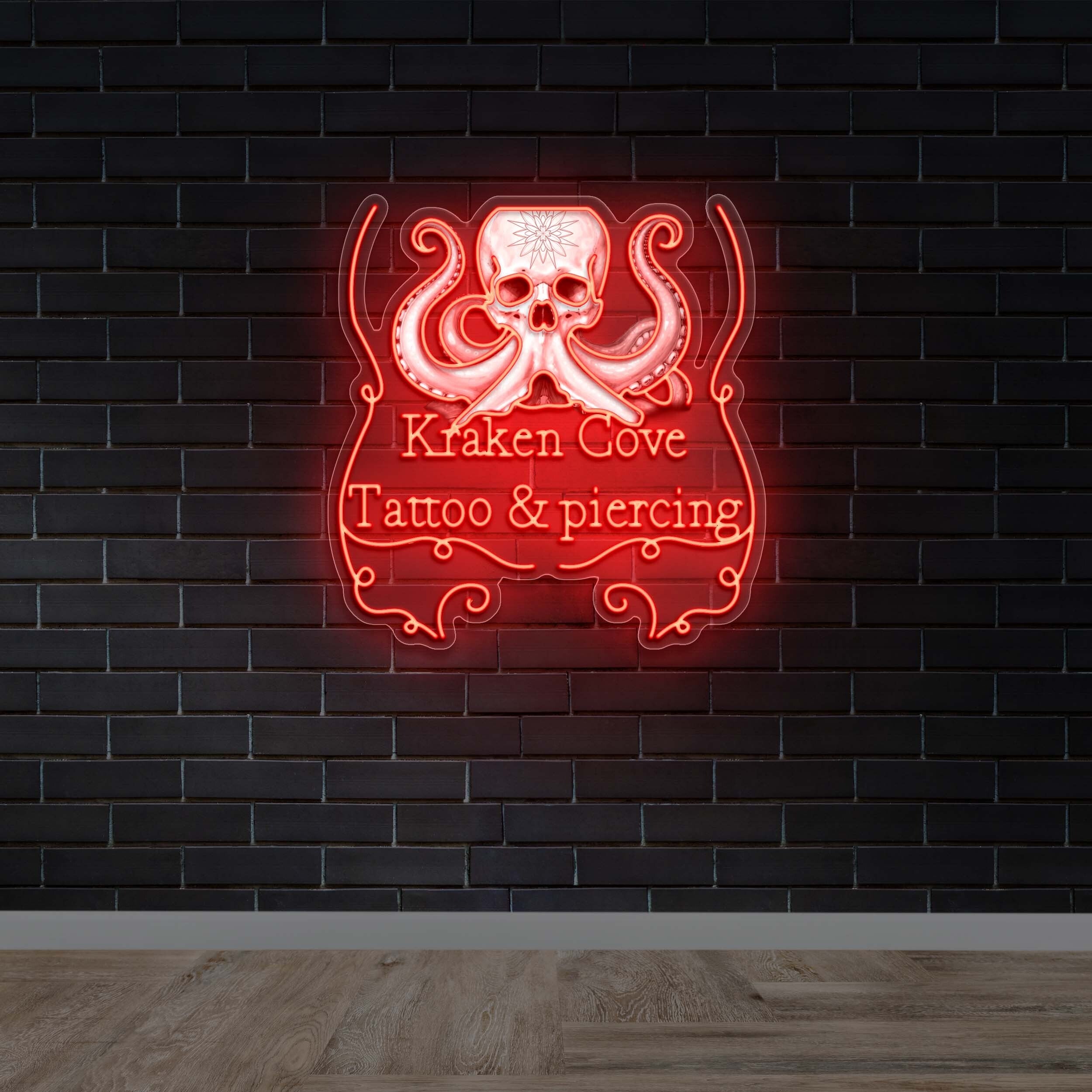 Kraken Cove Tattoo & Piercing - Premium Neon Artwork