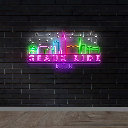 Geaux Ride - Premium Neon Artwork