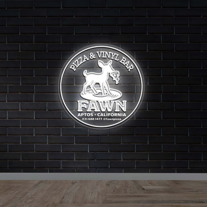 Fawn Pizza & Vinyl Bar - Premium Neon Artwork