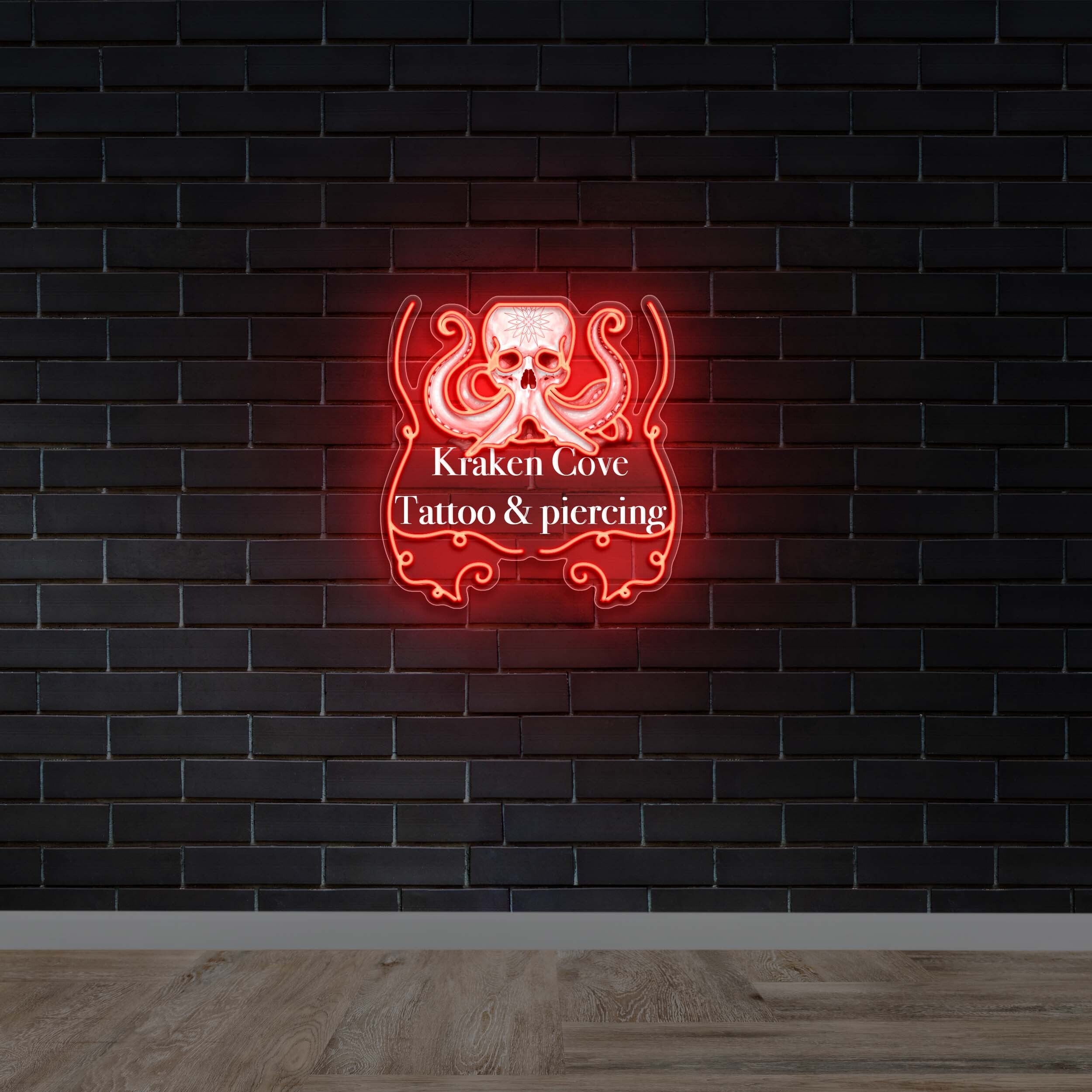 Kraken Cove Tattoo & Piercing - Premium Neon Artwork