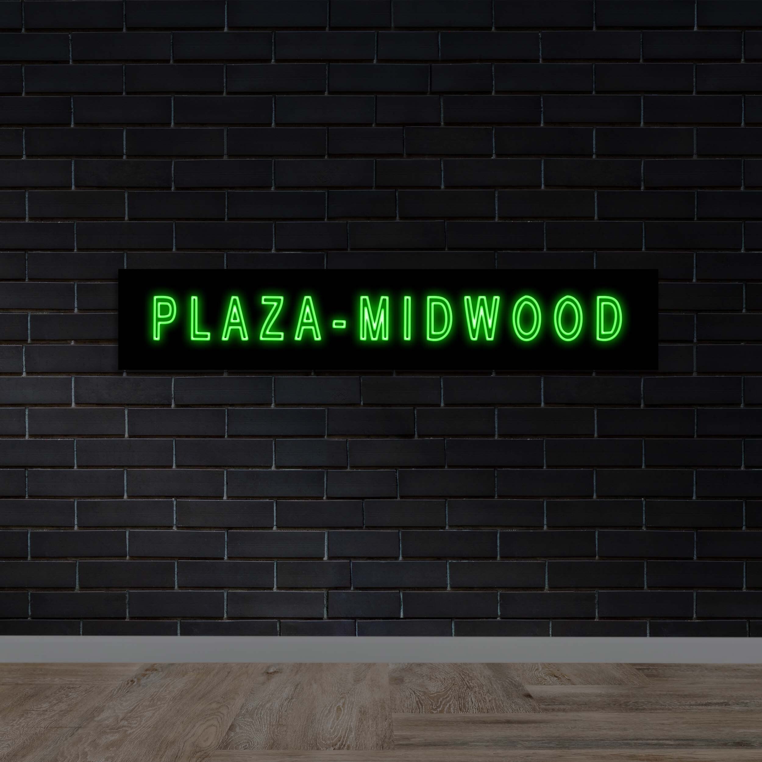 Plaza Midwood | Double Sided - Premium Neon Artwork