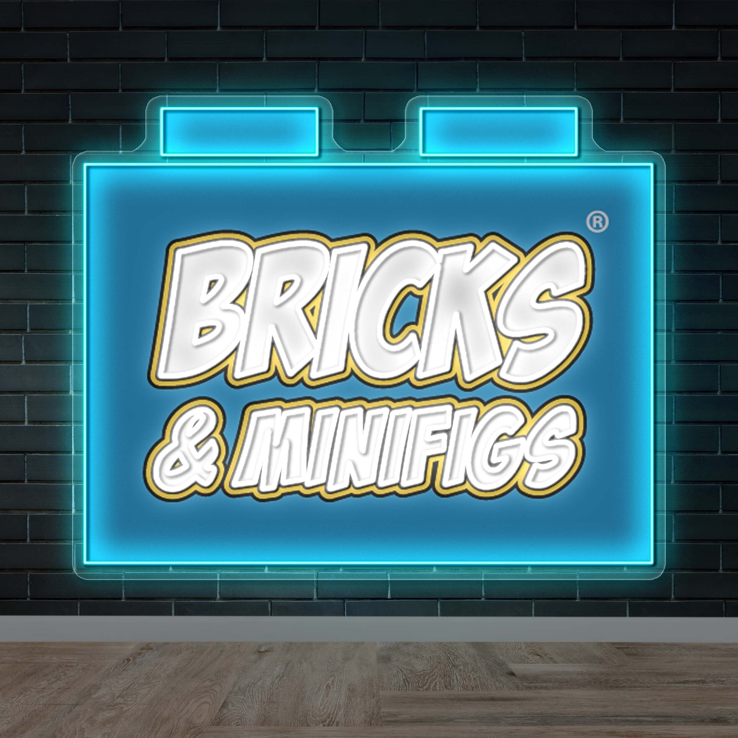 BRICKS MINIFIGS - Premium Neon Artwork
