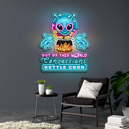 Out of This World Concessions - Premium Neon Artwork