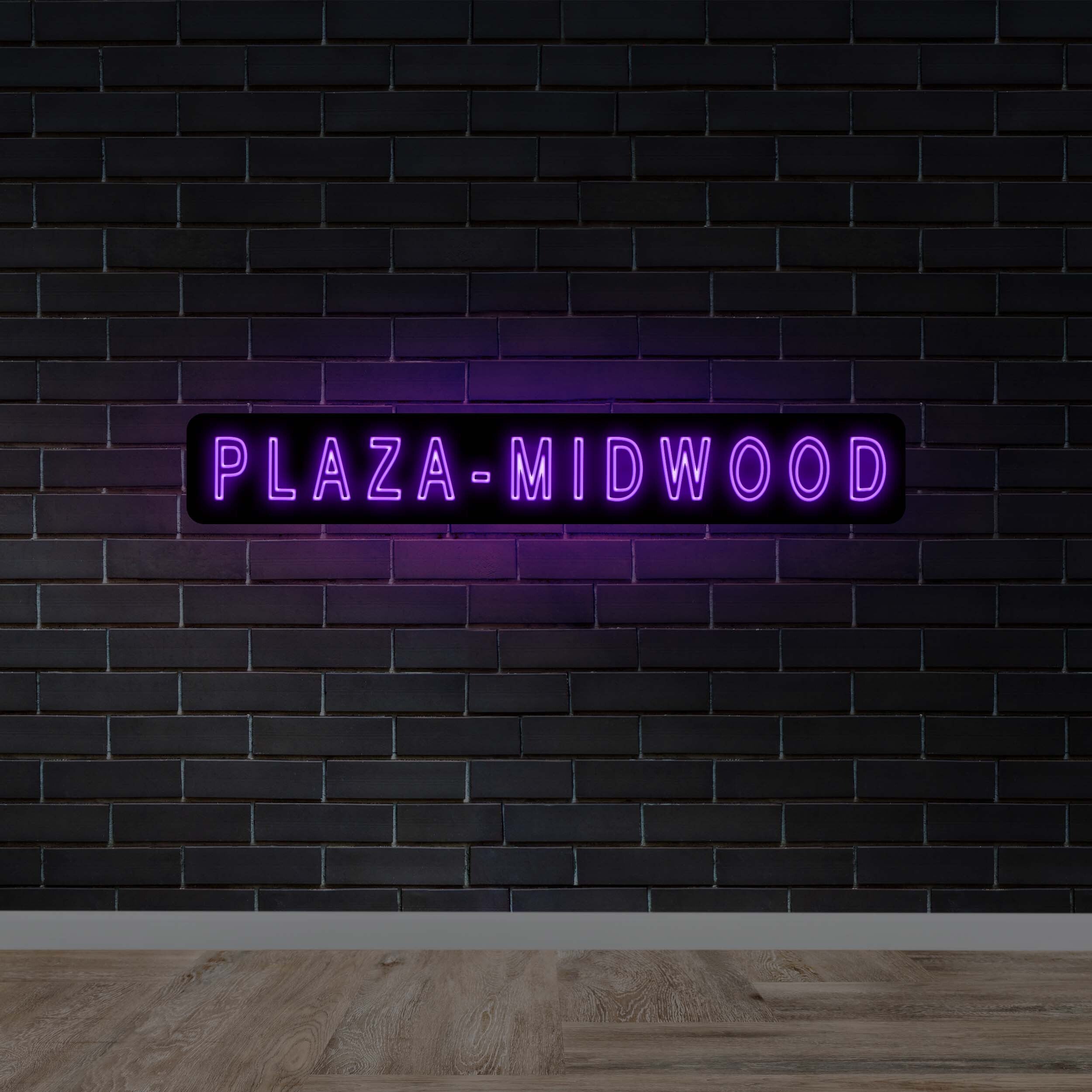 Plaza Midwood | Double Sided - Premium Neon Artwork