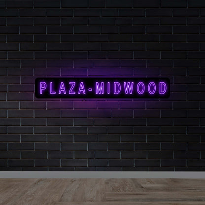 Plaza Midwood | Double Sided - Premium Neon Artwork