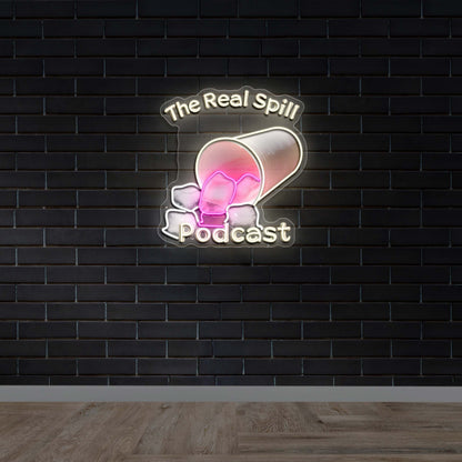 The Real Spill Podcast - Premium Neon Artwork