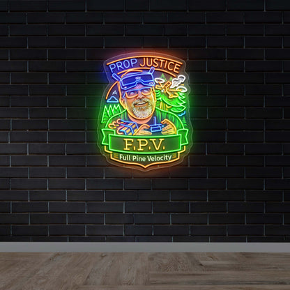 PROP JUCTICE F.P.V - Premium Neon Artwork