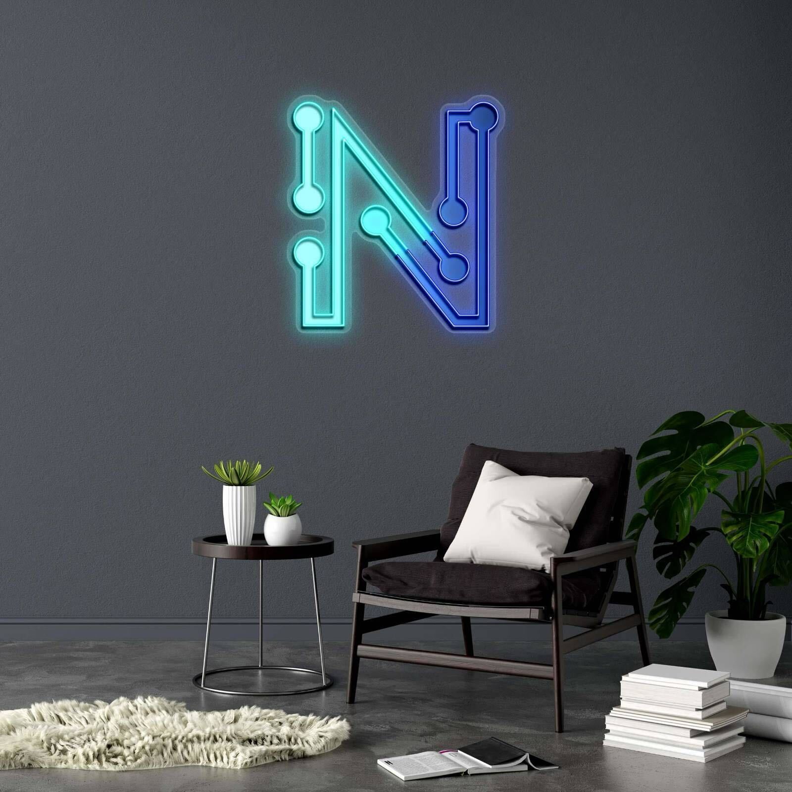 Letter N - Premium Neon Artwork