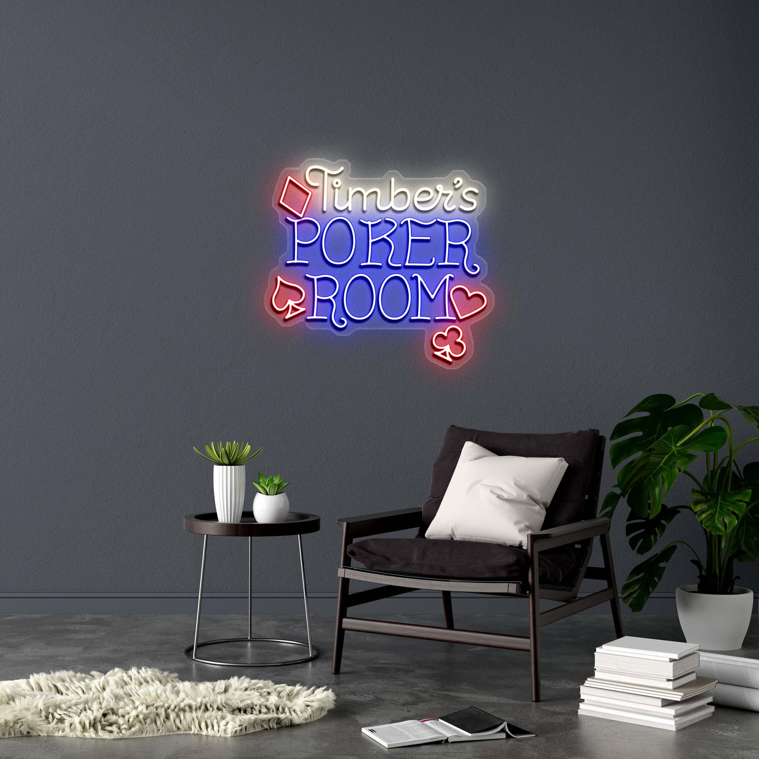 Timber's POKER ROOM | 2nd Version - Premium Neon Artwork