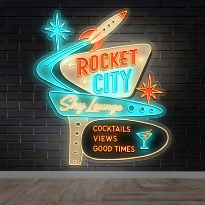 Rocket City - Premium Neon Artwork