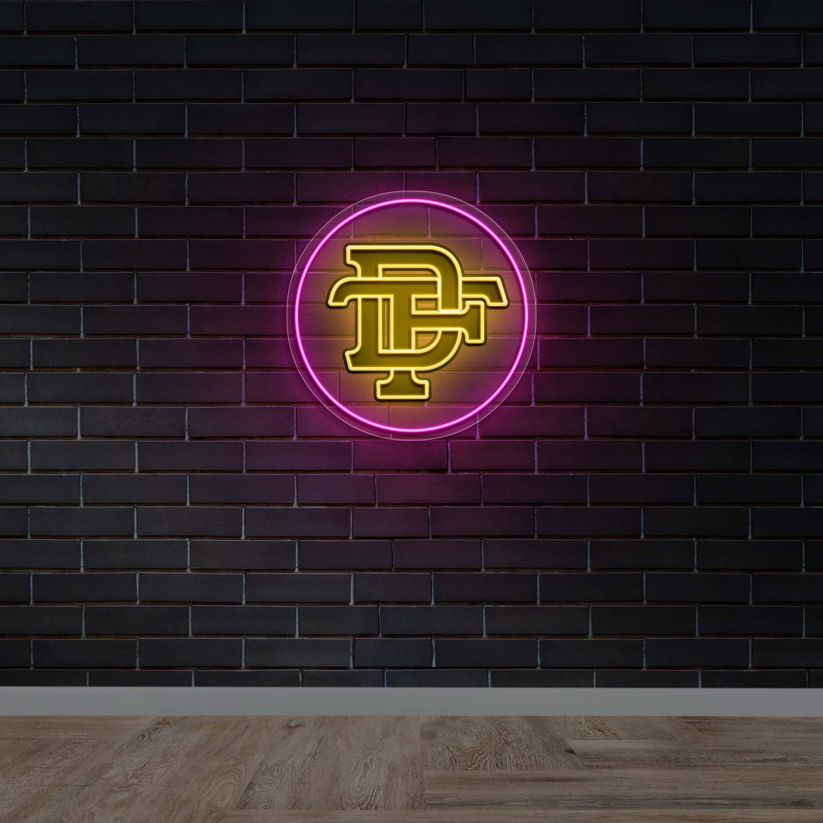 DP Monogram | Circular - Premium Neon Artwork