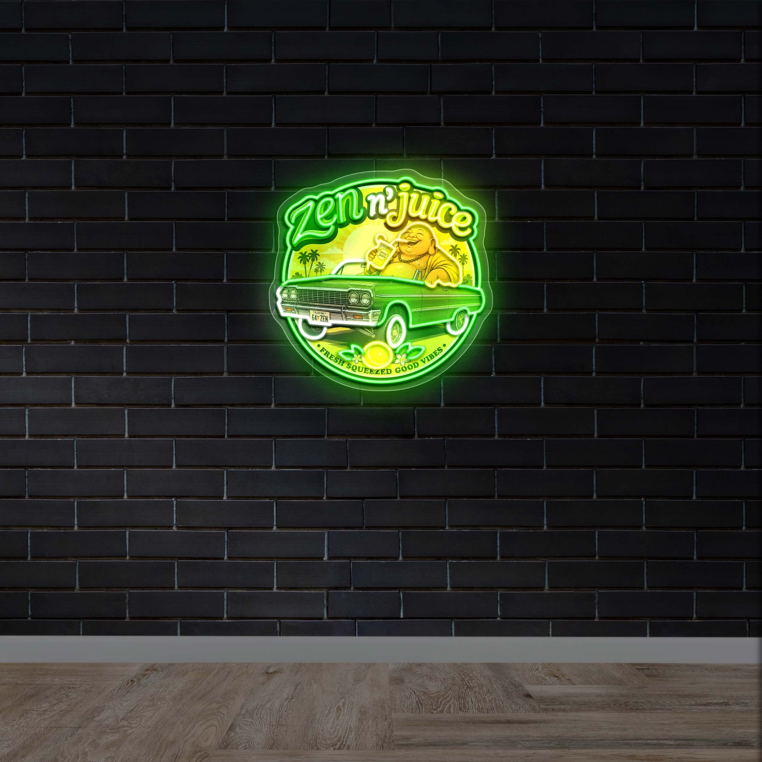 Zen N' Juice - Premium Neon Artwork