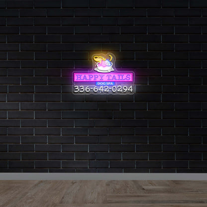 Happy Tails - Premium Neon Artwork