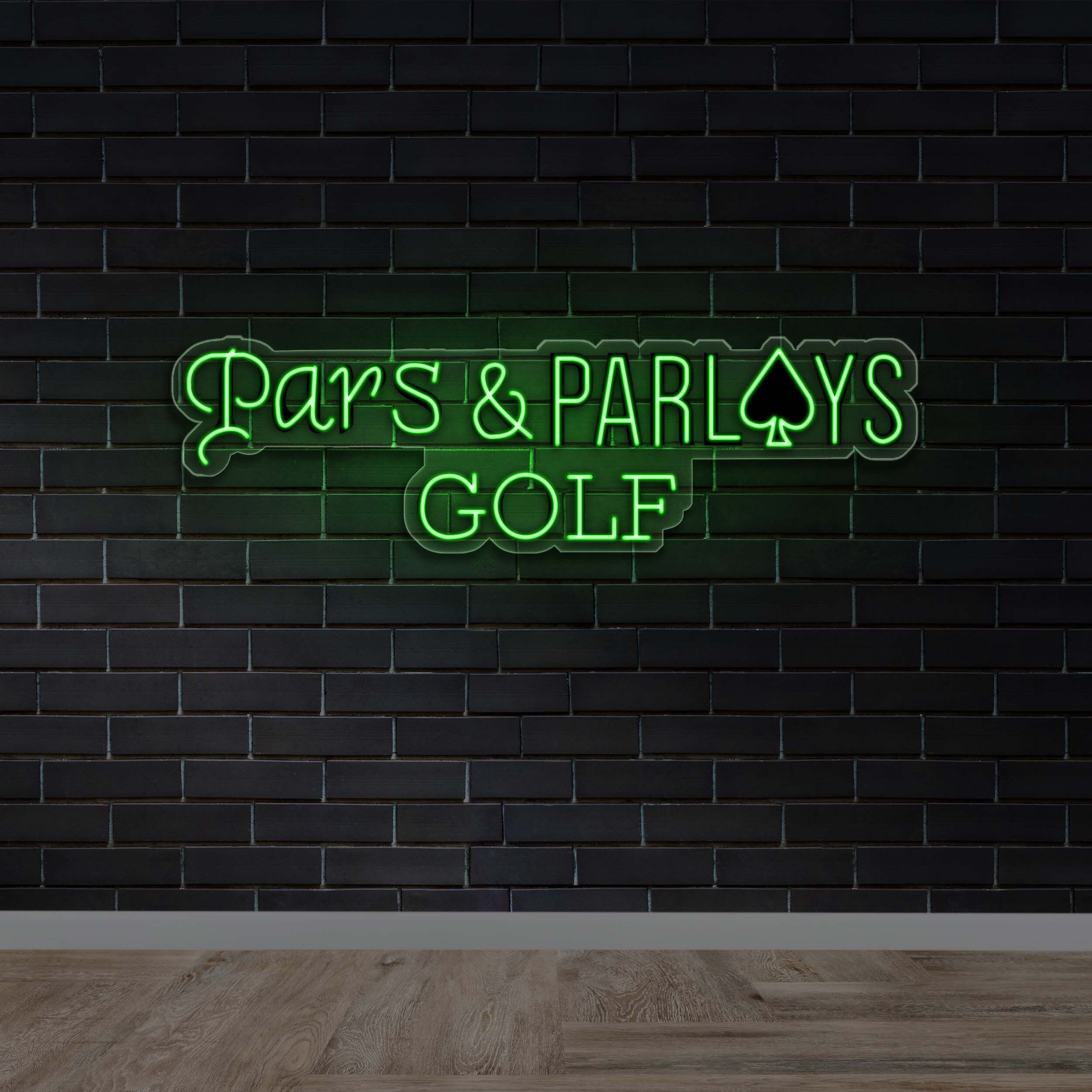 Pars & Parlays Golf - Premium Neon Artwork