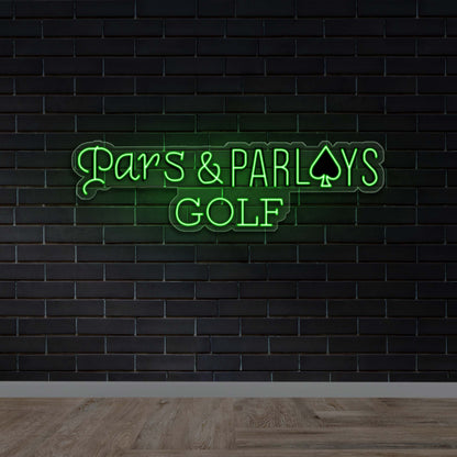 Pars & Parlays Golf - Premium Neon Artwork