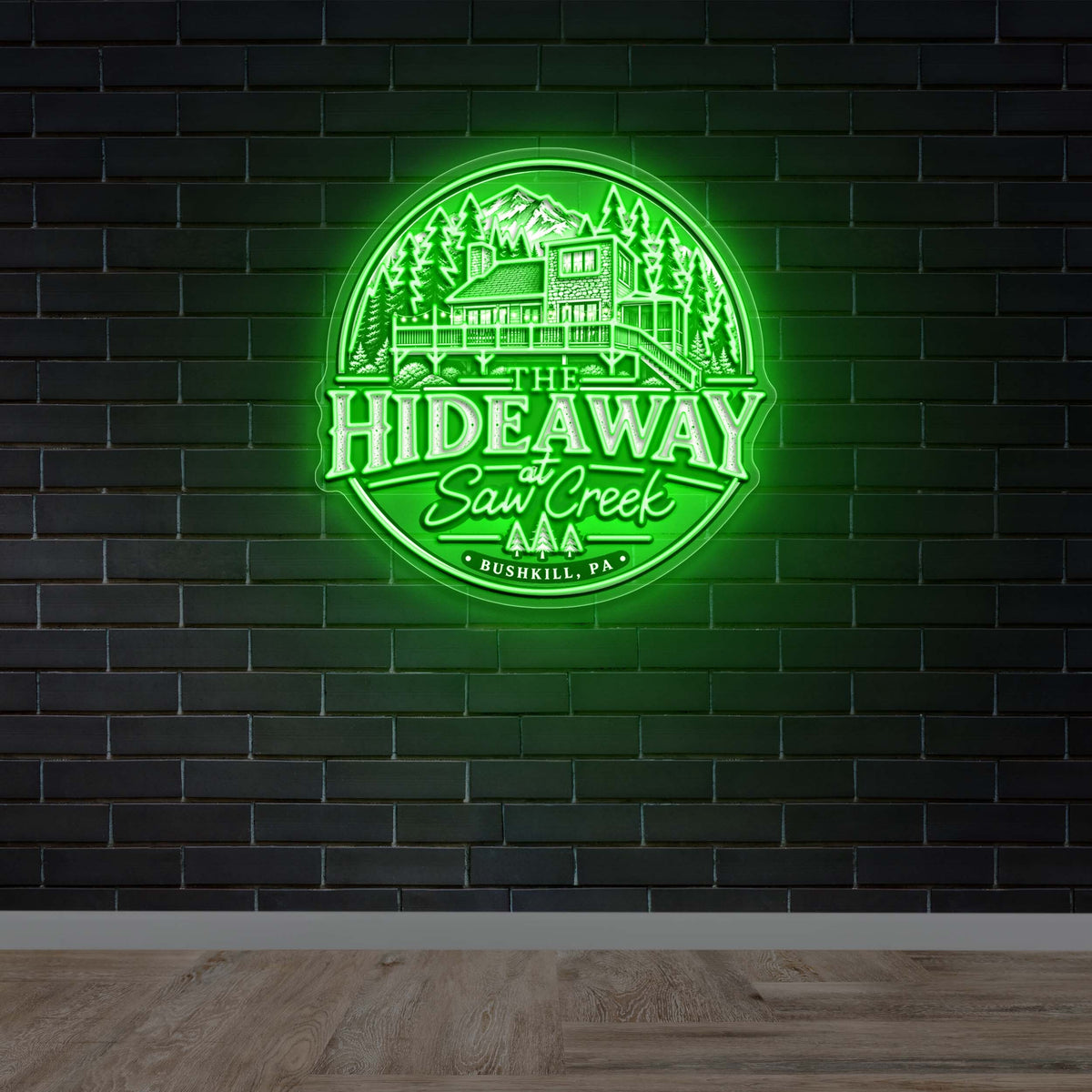 The Hideaway at Saw Creek - Premium Neon Artwork