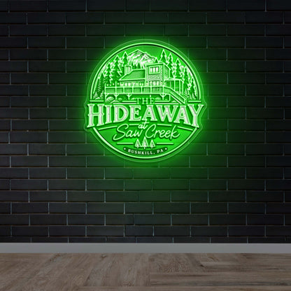 The Hideaway at Saw Creek - Premium Neon Artwork