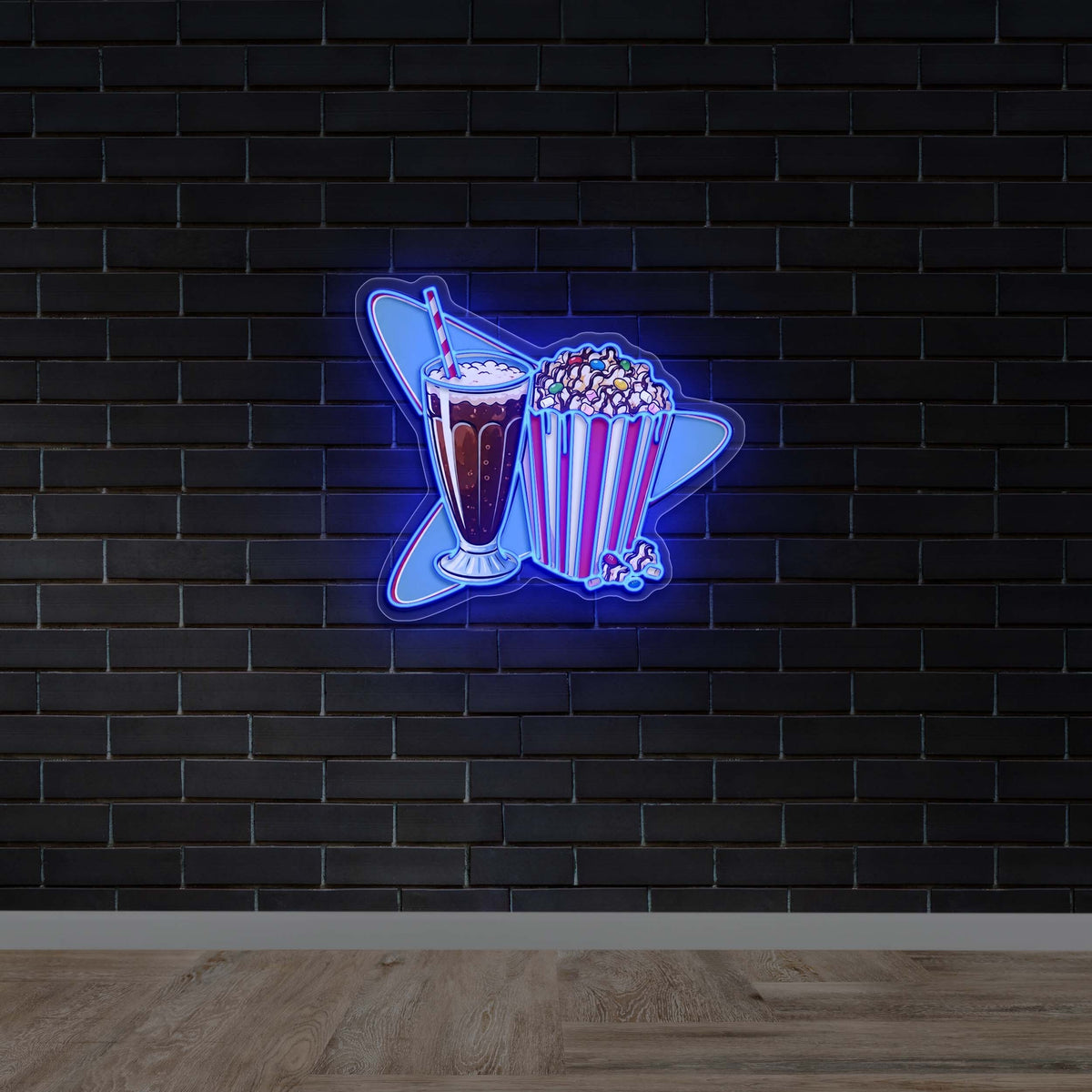 Soda and Popcorn - Premium Neon Artwork