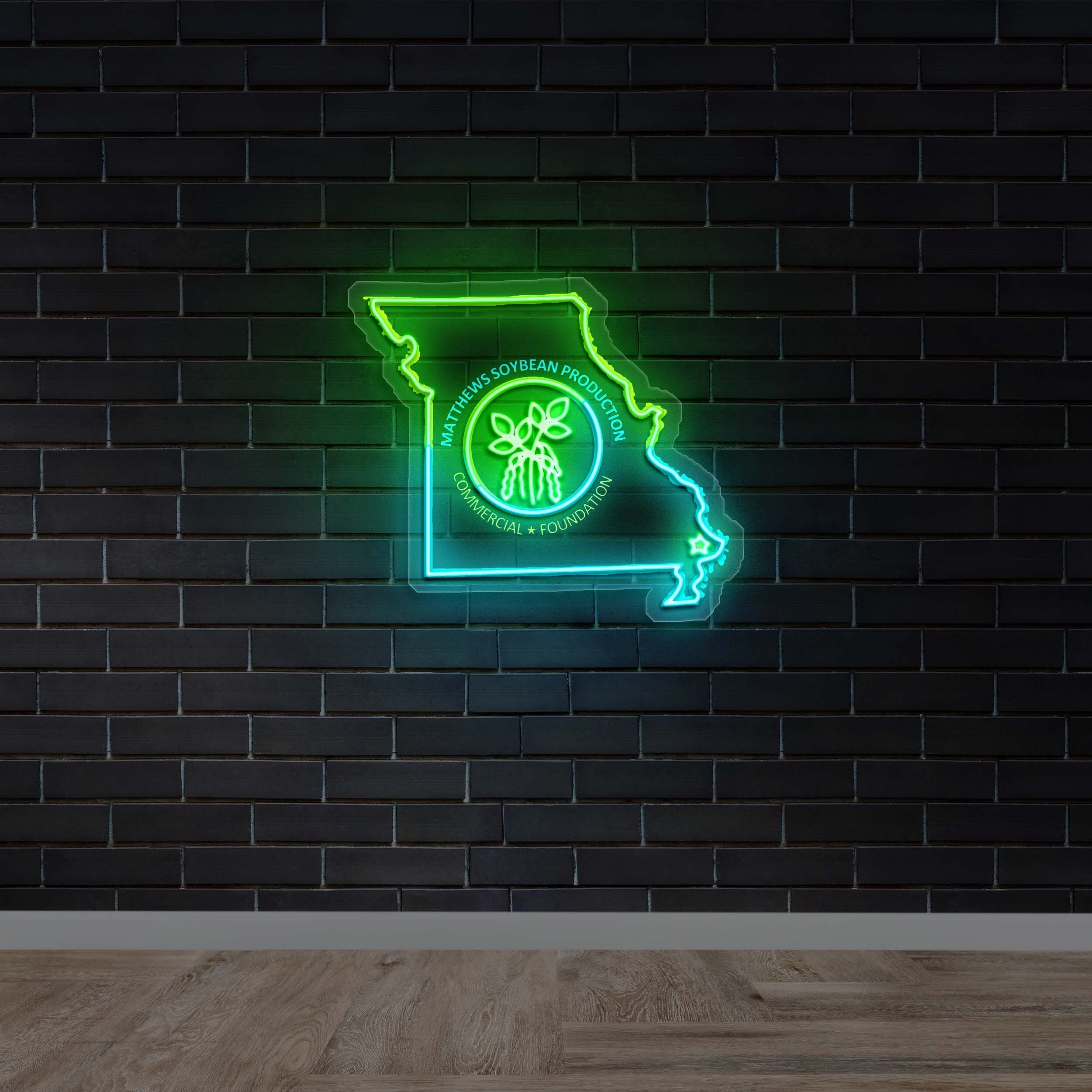 Matthews Soybean Production Missouri - Premium Neon Artwork