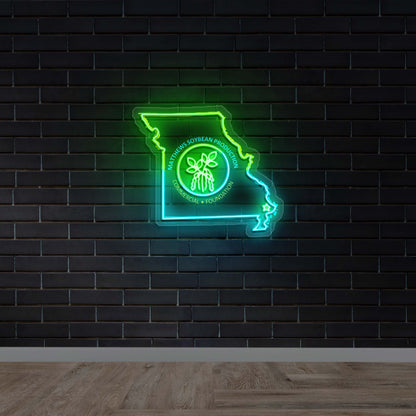 Matthews Soybean Production Missouri - Premium Neon Artwork